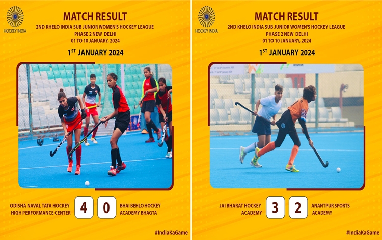 2nd Khelo India Sub Junior Women’s Hockey League- Phase 2″: Odisha, Jai Bharat Academy register victory