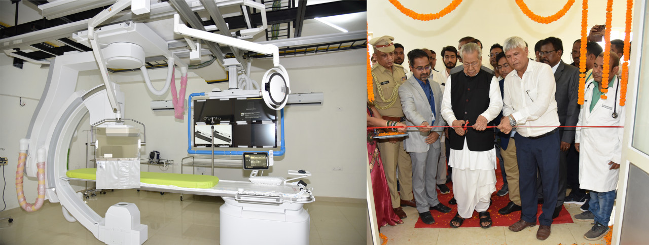 राज्यपाल विश्वभूषण हरिचंदन ने रायपुर इंस्टीटयूट ऑफ मेडिकल साइंसेज में कैथ लैब का उद्घाटन किया