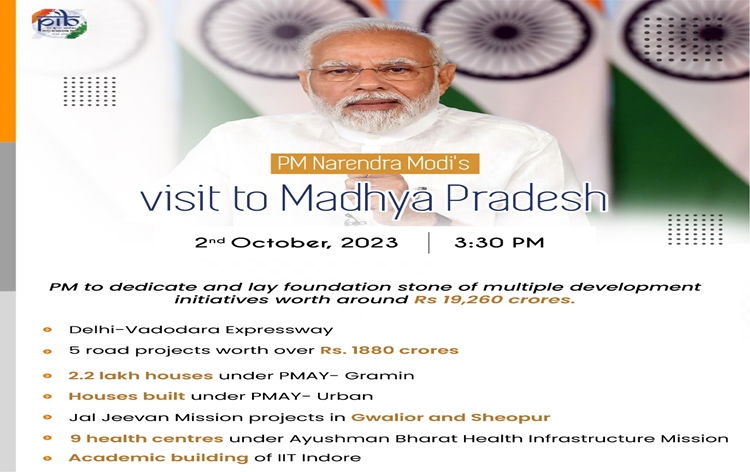 Prime Minister to visit Madhya Pradesh to launch multiple development initiatives worth around 19,260 crores rupees