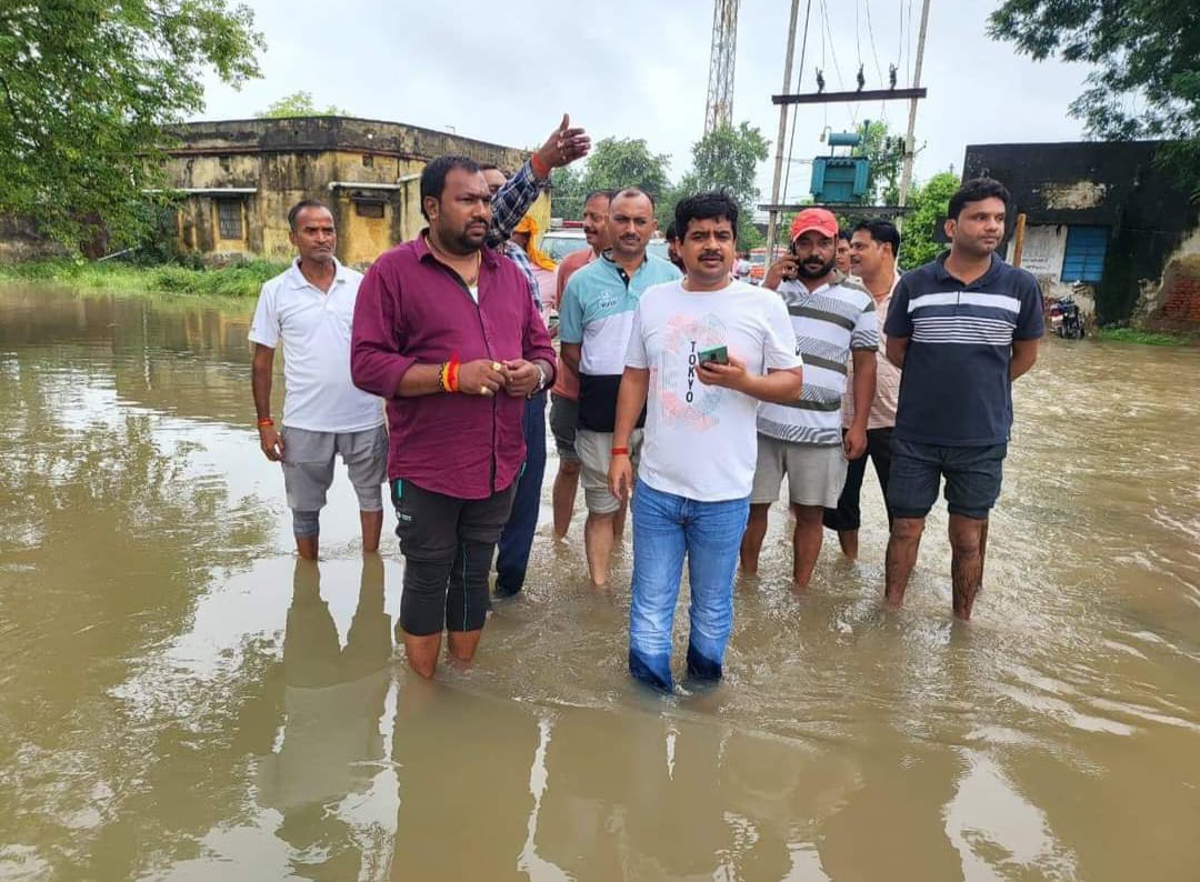 कैमूर जिले में कई नए इलाकों में बाढ़ का पानी फैला