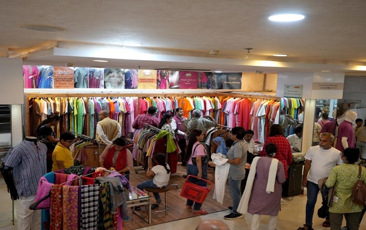 Khadi Bhawan at Connaught Place in Delhi records highest-ever sale of Khadi & Village Industries products of over Rs 1.5 crore on occasion of Gandhi Jayanti