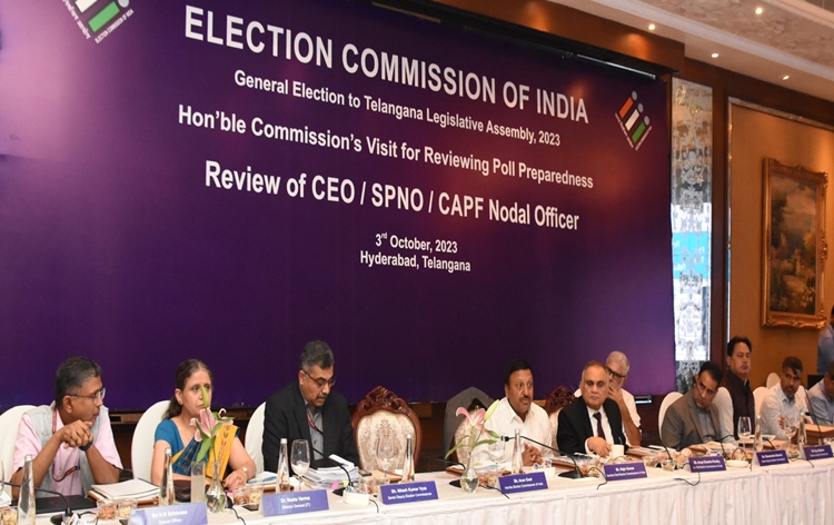 ECI begins review of poll preparedness in Telangana
