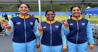 खेल मंत्री अनुराग ठाकुर ने एशियाई खेलों में तीरंदाजी में कांस्य पदक जीतने पर महिला टीम को बधाई दी
