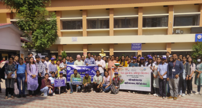 युवा मामले एवं खेल मंत्रालय भारत सरकार के सौजन्य से पूरे देश में मेरा माटी मेरा देश अभियान चलाया जा रहा है