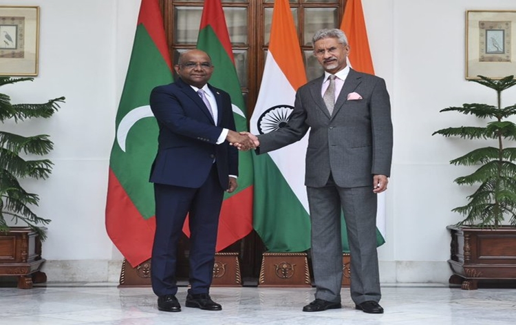 New Delhi:  Maldives Foreign Affairs Minister  Abdulla Shahid meets EAM Dr. S Jaishankar