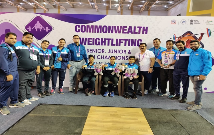 India bag 3 gold medals on opening day of Commonwealth Weightlifting Championships at Gautam Budh University in Greater Noida