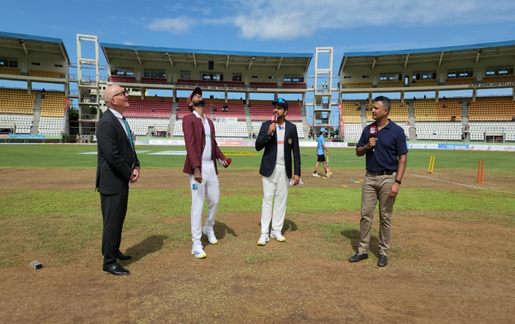 IND vs WI: First test of two match series between India and West Indies underway at Roseau in Dominica