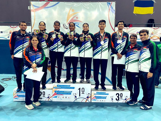 Union Minister Anurag Thakur congratulates Indian team for stellar performance at 2023 World Deaf Youth Badminton Championship