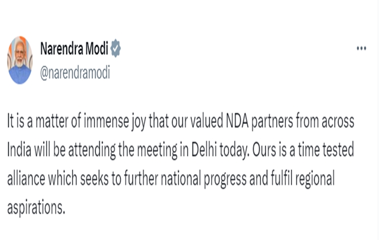 It’s a matter of immense joy that our valued NDA partners will attend meeting in Delhi: PM