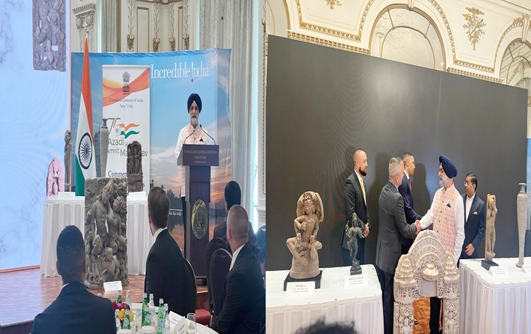 US hands over 105 trafficked antiquities to Indian Consulate in New York