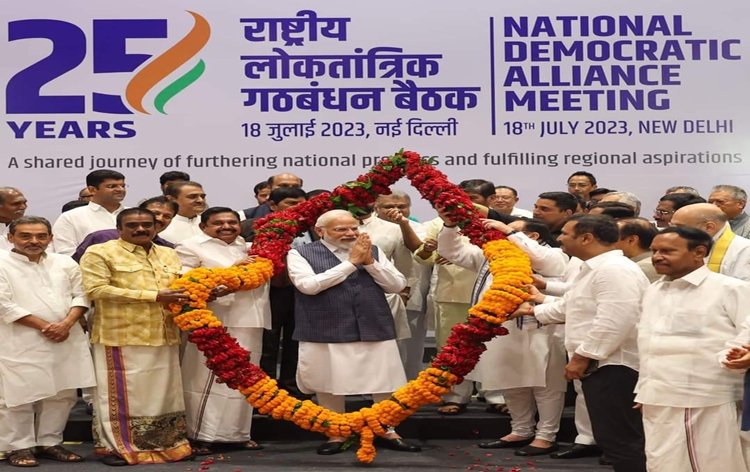 National Democratic Alliance NDA passes resolution to contest Lok Sabha polls under leadership of PM Modi