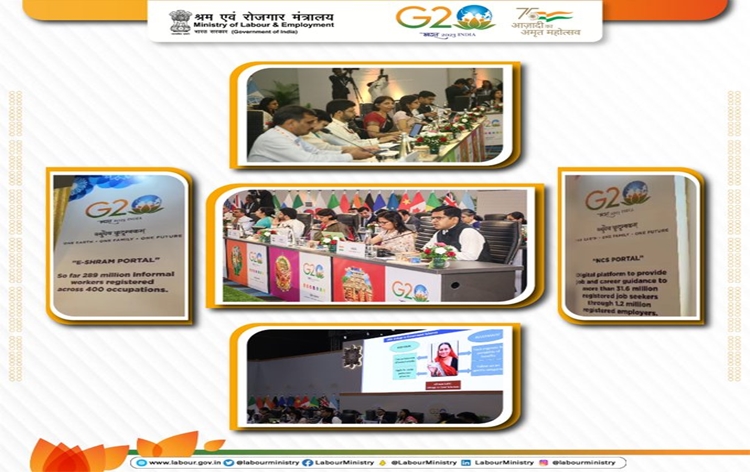 G20: India showcases e-Shram Portal at 4th Employment Working Group meeting at Indore, Madhya Pradesh