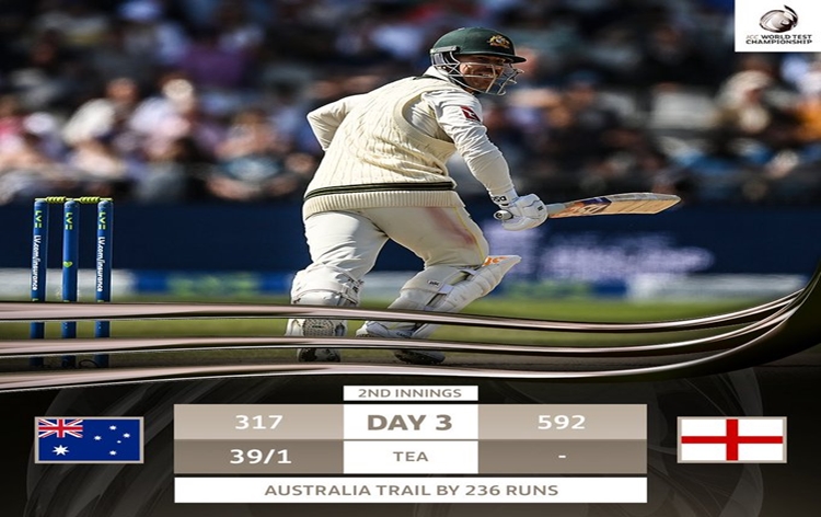 AUS vs ENG: England scores 592 against Australia on Day 3 of fourth Ashes Test in Manchester