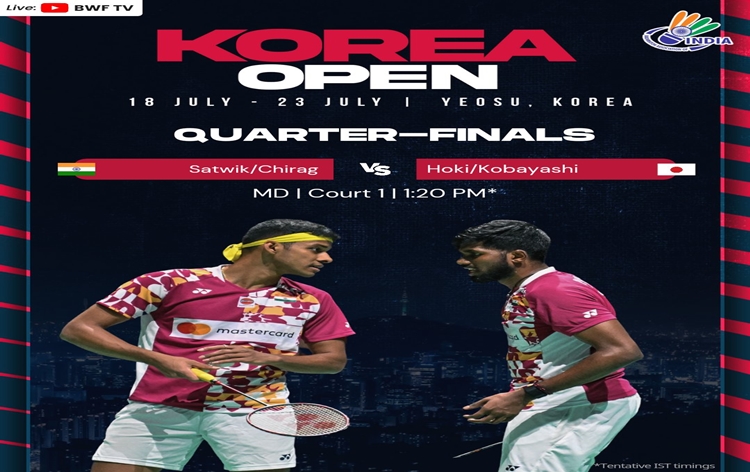 Korea Open Badminton: Satwiksairaj Rankireddy & Chirag Shetty to play men's doubles quarterfinal