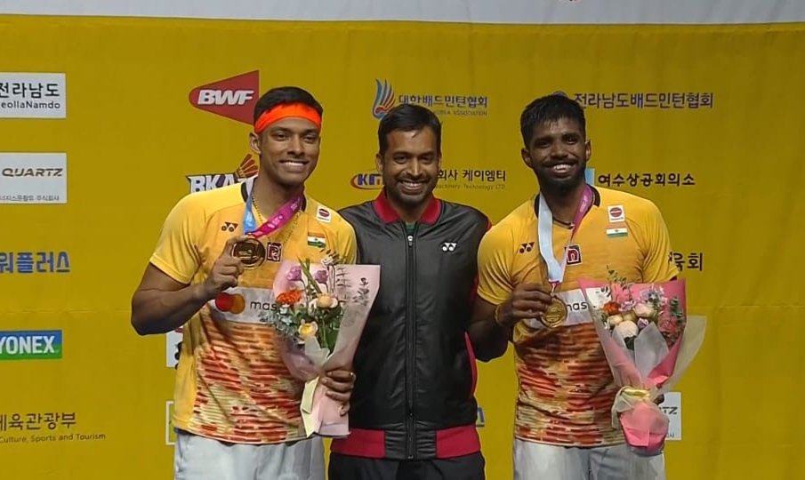 Satwiksairaj Rankireddy-Chirag Shetty lift Korea Open Badminton men’s doubles title