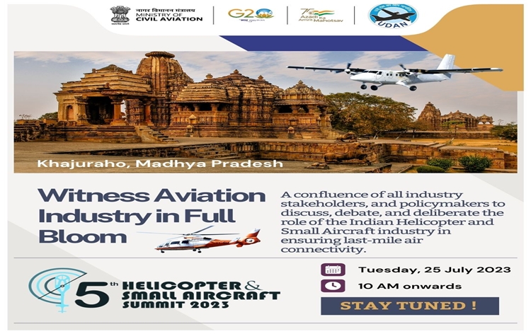 5th Helicopter & Small Aircraft Summit to be organised at Khajuraho, MP