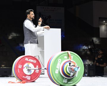 Sports Minister Anurag Singh Thakur inaugurates Asian Youth and Junior Weightlifting Championships 2023 in Greater Noida