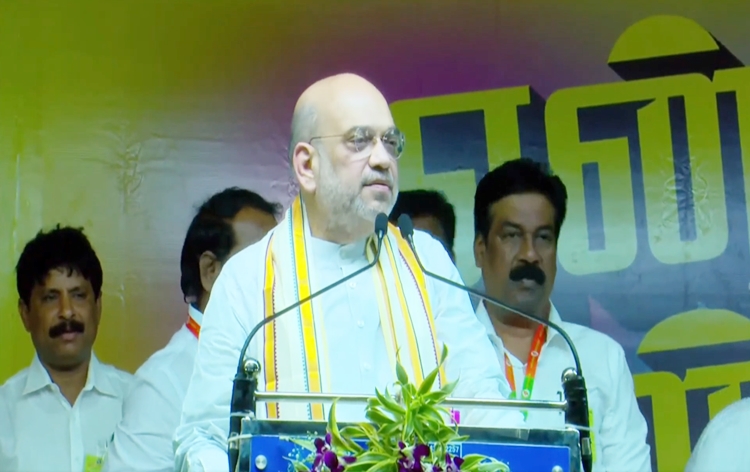 Union Minister Amit Shah flags off Tamil Nadu BJP President Annamalai’s EN MANN, EN MAKKAL Padayatra in Ramanathapuram district of Tamil Nadu today