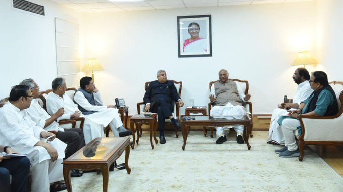 RS Chairman Jagdeep Dhankhar chairs all-party meeting to ensure smooth conduct of business in the House