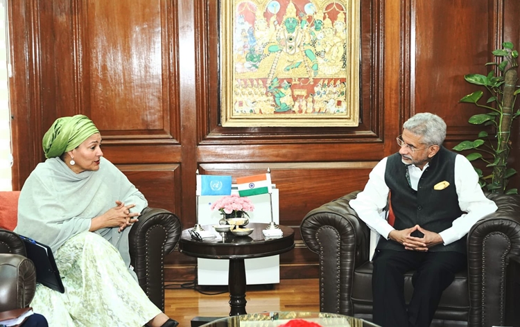 EAM S Jaishankar meets UN Deputy Secretary-General Amina J Mohammed in New Delhi