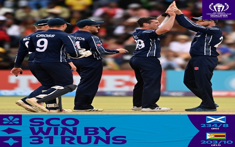 Scotland knocks out Zimbabwe out of Cricket World Cup