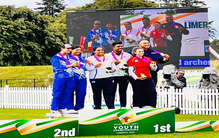 World Archery Youth Championships: Indian pair Priyansh & Avneet Kaur win gold in junior mixed team compound event in Ireland