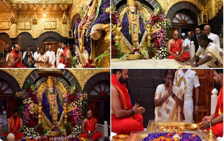 Prez Murmu visits holy Sai Dham in Shirdi and offers prayers