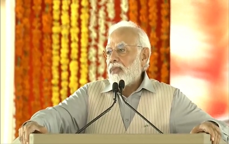 PM Narendra Modi inaugurates infrastructure projects worth 6100 crore rupees at Hanamkonda, Telangana