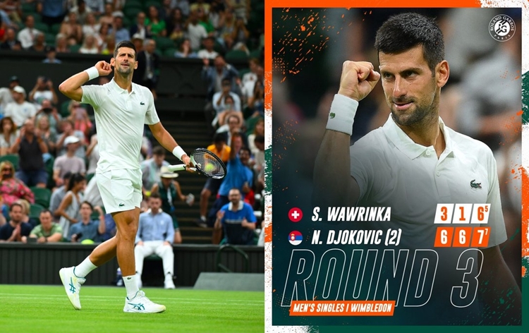 Reigning champion Novak Djokovic beat old rival Stan Wawrinka of Switzerland