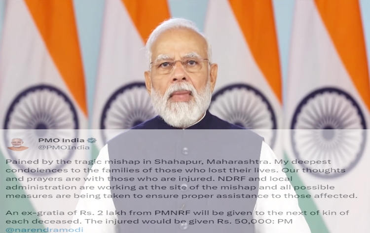 PM Narendra Modi expresses grief over tragic mishap in Thane district