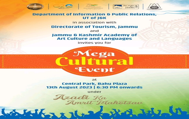 J&K: DIPR, Tourism Dept, JKAACL to host mega cultural event on August 13 to celebrate Azadi Ka Amrit Mahaotsav