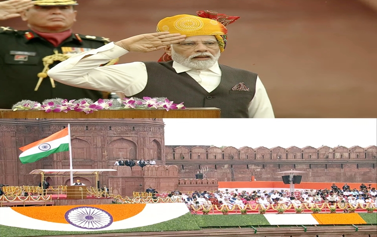 PM Modi addresses Nation from Red Fort & says over 13.5 crore people came out of poverty in last 5 years due to government schemes