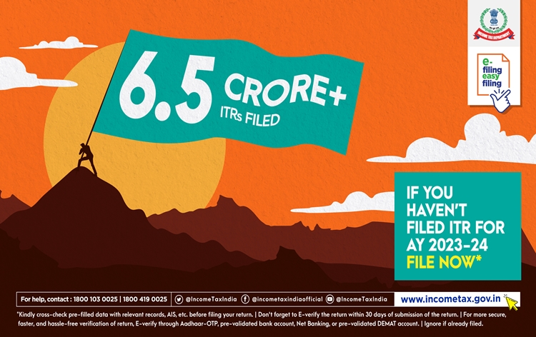 More than 6.5 crore Income Tax Returns filed this financial year so far