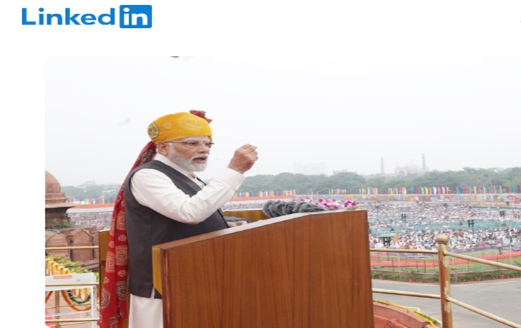 PM Modi posts on Linkedin about how India is making remarkable progress in achieving equitable & collective prosperity