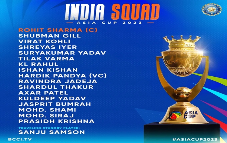 Indian Men's Cricket team for upcoming Asia Cup 2023 announced, Rohit Sharma to lead the team