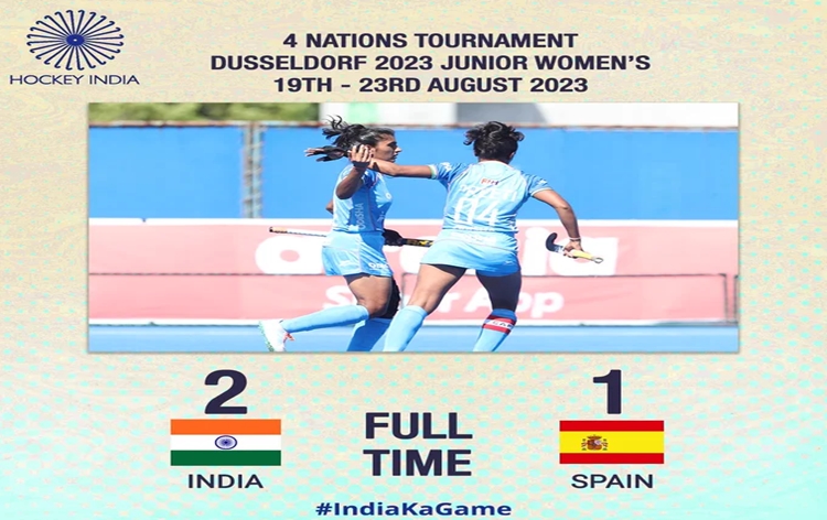 Indian Junior Women’s Hockey Team defeats Spain 2-1