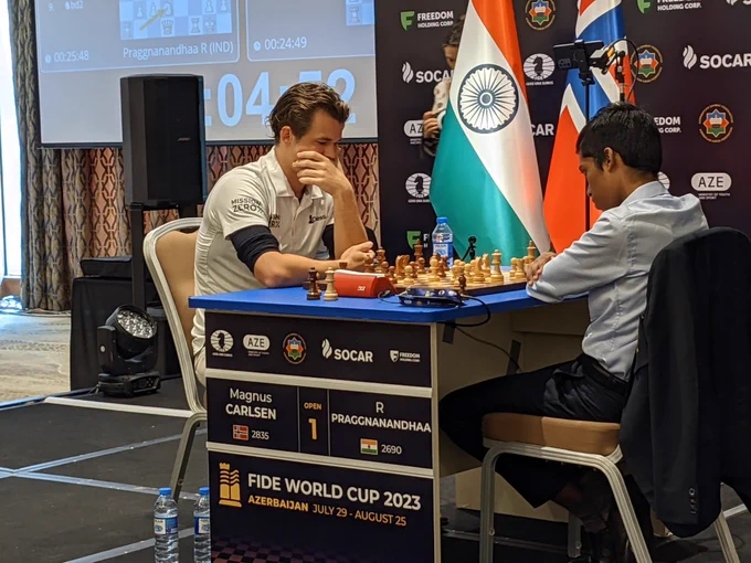 In Chess, India's R. Praggnanandhaa settles for silver after losing to Magnus Carlsen of Norway in World Cup final 2023