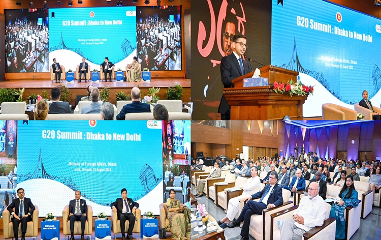 Indian High Commissioner in Bangladesh addressed event “G20 Summit : Dhaka to New Delhi”