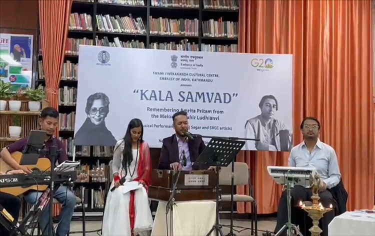 Indian Embassy in Kathmandu organizes musical evening Kala Aamvad to mark birth anniversary of Amrita Pritam