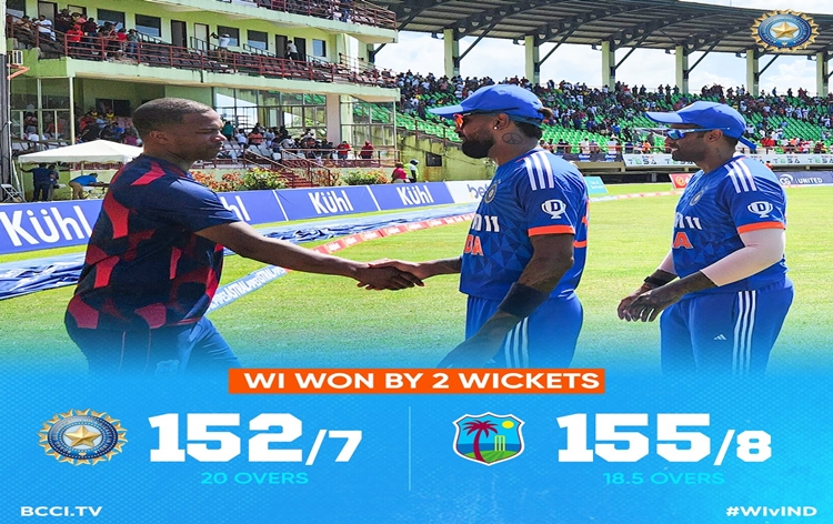 Cricket: West Indies beat India in second T20 International to take 2-0 lead in five-match series