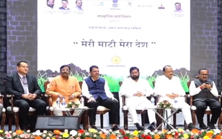 Maharashtra Chief Minister Eknath Shinde launches ‘Meri Mati Mera Desh’ campaign from Mumbai