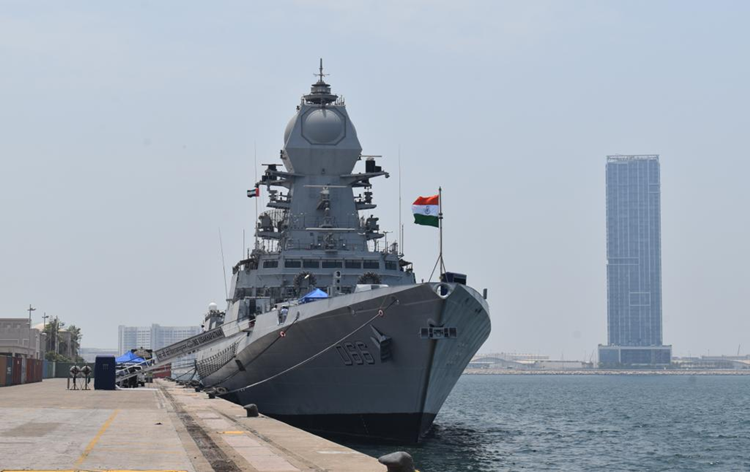 INS Visakhapatnam and INS Trikand arrive at Dubai for a bilateral exercise with UAE Navy