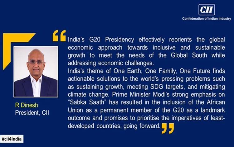 CII congratulates PM Modi on achieving strategic and wide-ranging global outcomes through G20