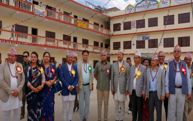 Himalaya Kiran Public Campus in Sankhuwasabha in Nepal built with the Government of India's financial assistance was inaugurated jointly by FM of Nepal N P Saud and Ambassador Naveen Shrivastava
