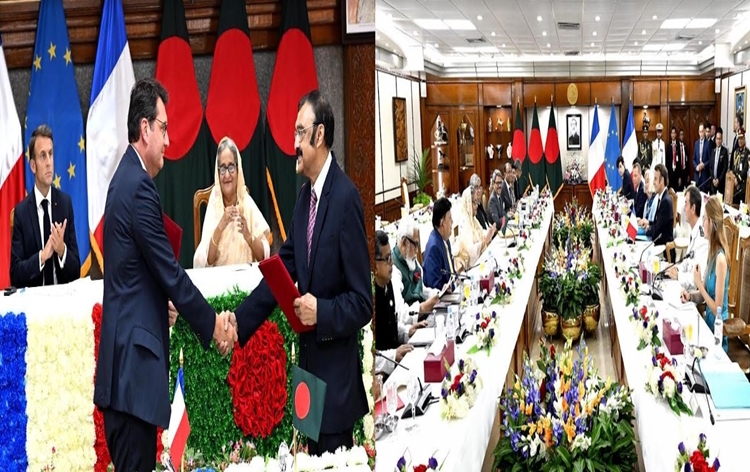 Dhaka and Paris signed two bilateral instruments to enhance cooperation in different fields