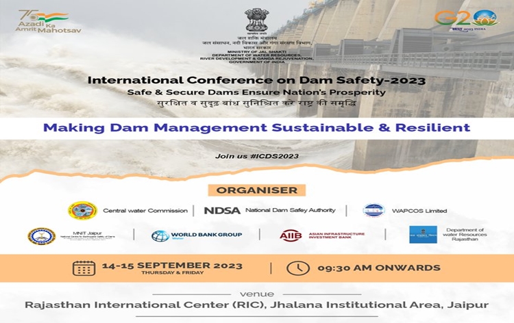 Vice President Jagdeep Dhankhar to inaugurate International Conference on Dam Safety at Jaipur in Rajasthan on 14th September, 2023