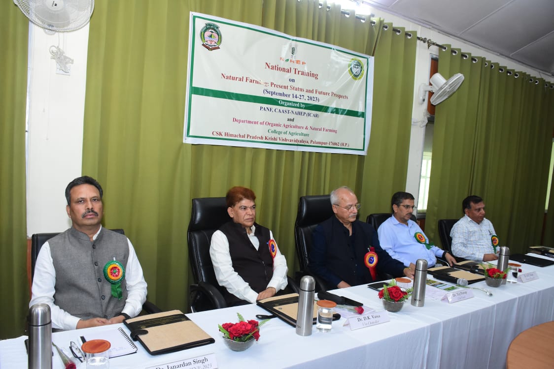 चौधरी सरवन कुमार हिमाचल प्रदेश कृषि विश्वविद्यालय में प्राकृतिक खेती पर राष्ट्रीय प्रशिक्षण का हुआ उद्घाटन