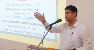 ऊना: दिव्यांग युवाओं के लिए उपायुक्त राघव शर्मा ने स्वामी विवेकानंद स्मृति पुस्तकालय का किया शुभारंभ