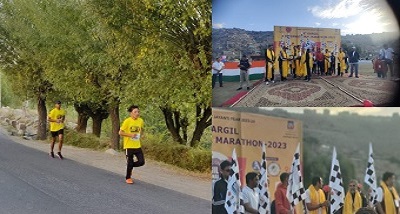 लद्दाख में 42 किलोमीटर की करगिल अन्‍तर्राष्‍ट्रीय मैराथन, दुनिया भर से दो हजार तीन सौ से अधिक धावक प्रतिभागी