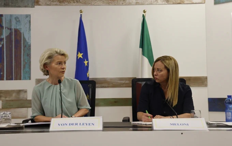 President of European Commission, Ursula von der Leyen visits Italian island of Lampedusa after Italian PM Giorgia Meloni asked for EU help on migrants crisis